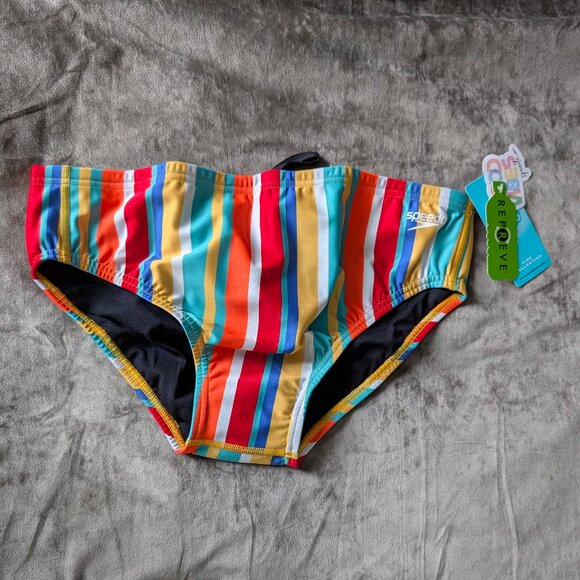 NWT Mens Speedo - Rainbow Stripes - Picture 1 of 5